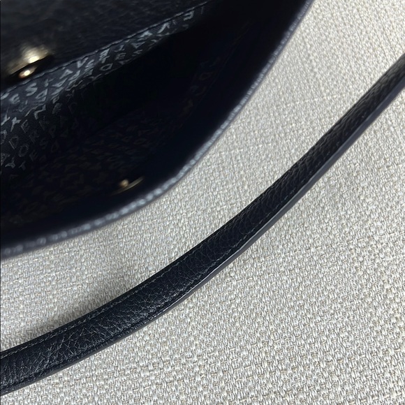 Kate Spade Cherry Street Black Pebbled Leather Shoulder Bag Bow Accent - Picture 9 of 10